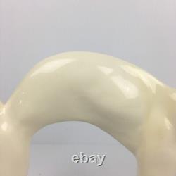 Paire de figurines de chat vintage MCM en céramique noire et blanche RARE 9X8 Chats d'Halloween