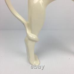 Paire de figurines de chat vintage MCM en céramique noire et blanche RARE 9X8 Chats d'Halloween