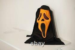Pâques Unlimited Orange Rare Vtg Scream Stamped Ghostface Mask Fun World #9207