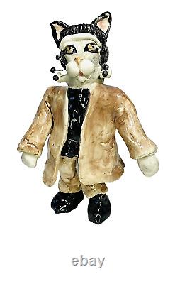 Personnage de chat Frankenstein extrêmement rare Amy Lacombe Vintage Estate Halloween