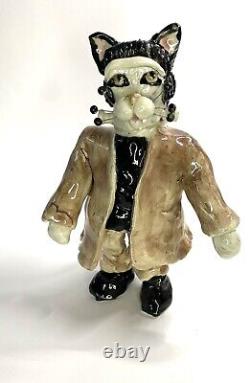 Personnage de chat Frankenstein extrêmement rare Amy Lacombe Vintage Estate Halloween