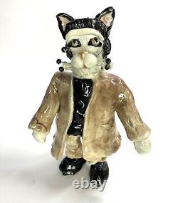 Personnage de chat Frankenstein extrêmement rare Amy Lacombe Vintage Estate Halloween