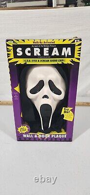 Plaque murale et de porte électronique SCREAM Fun World RARE Vintage avec yeux lumineux