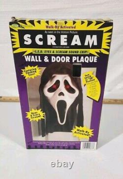 Plaque murale et de porte électronique SCREAM Fun World RARE Vintage avec yeux lumineux