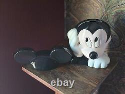 Pot à biscuits vintage rétro rare Mickie Mouse Treasure Craft Disney collectionnable