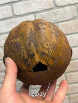 RARE Antique Vintage Halloween Parade Torch Lanterne en métal en tôle
