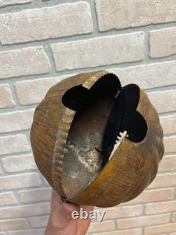 RARE Antique Vintage Halloween Parade Torch Lanterne en métal en tôle