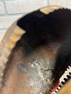 RARE Antique Vintage Halloween Parade Torch Lanterne en métal en tôle