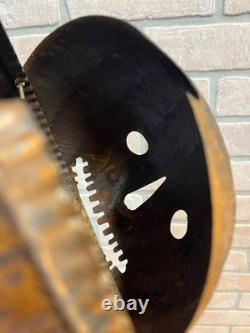 RARE Antique Vintage Halloween Parade Torch Lanterne en métal en tôle