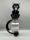 Rare Pendule Kinetique Vintage Équilibrant Chat Noir Métal Art Populaire Halloween