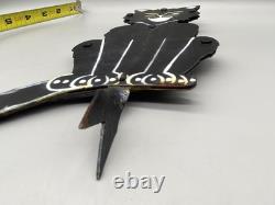 RARE Pendule Kinetique Vintage Équilibrant Chat Noir Métal Art Populaire Halloween