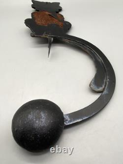 RARE Pendule Kinetique Vintage Équilibrant Chat Noir Métal Art Populaire Halloween