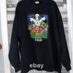RARE Sweatshirt Vintage Disney Col Rond Winnie L'Ourson Eeyore Halloween Taille 3X