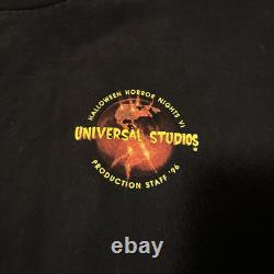 RARE T-shirt du personnel Halloween Horror Nights 1996 de Universal Studios Vintage des années 90 L
