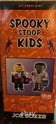 RARE VINTAGE! Les enfants effrayants de Halloween SPOOKY STOOP, RARE 24 JOE BOXER Porch Kids! NOS