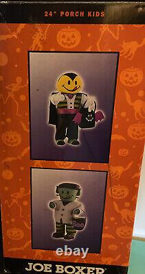 RARE VINTAGE! Les enfants effrayants de Halloween SPOOKY STOOP, RARE 24 JOE BOXER Porch Kids! NOS