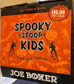 RARE VINTAGE! Les enfants effrayants de Halloween SPOOKY STOOP, RARE 24 JOE BOXER Porch Kids! NOS