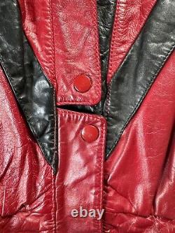 RARE ? Veste en cuir véritable Vintage Michael Jackson THRILLER Biker Taille 3/4