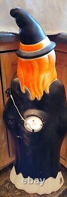 RARE Vintage 1997 Grande Sorcière d'Halloween en Soufflé Grand Venture 40 pouces de hauteur Fabriquée aux États-Unis
