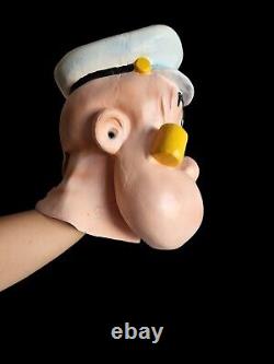 RARE Vintage 2001 Masque Popeye Le Marin en Latex pour Halloween