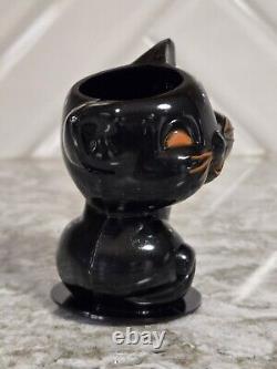 RARE Vintage Halloween Rosbro Kokomold Tico Chat Noir en Plastique Dur