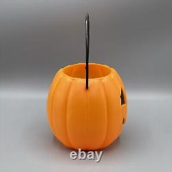 RARE Vintage LISA FRANK Halloween Seau Citrouille Jack-O-Lantern ORANGE