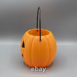 RARE Vintage LISA FRANK Halloween Seau Citrouille Jack-O-Lantern ORANGE