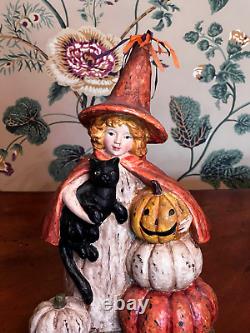 RARE Vintage Ragon House Bethany Lowe Halloween Witch With Black Cat<br/>


<br/>
Traduction en français : RARE Vintage Ragon House Bethany Lowe Sorcière d'Halloween avec Chat Noir