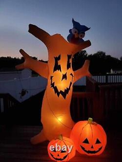 RARE Vintage Totally Ghoul Airblown Inflatable 8ft Tree with Pumpkins Halloween<br/>RARE Vintage Totally Ghoul Airblown Inflatable 8ft Arbre avec citrouilles Halloween