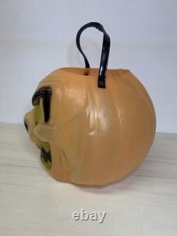 RARE Vtg années 1960 TOPSTONE Halloween GHOUL Jack-O-Lantern Moule à souffler JOL Seau à bonbons