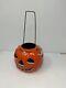 Rare Porte-bougie En Métal Vintage Halloween Jack O Lantern Fabriqué Aux États-unis Petit