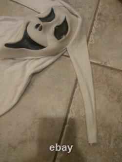 Rare! All White Scream Ghostface Masque Linceul Halloween Fun World Div. Vintage
