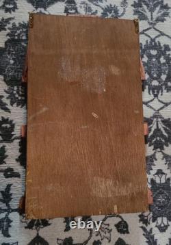 Rare Cadre Mural en Ombre de Maison Gothique Victorienne Vintage Syroco