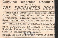 Rare Carte de Commerce Victorienne de Henry Show de la Sorcière d'Halloween des années 1800 Chant d'Opéra Incantation