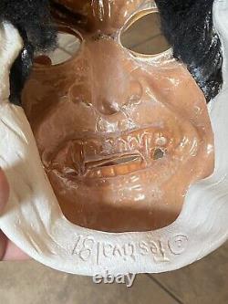 Rare FESTIVAL 81 Masque d'Halloween Vintage Cesar Dracula Vampire avec Insert & Cheveux