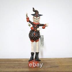 Rare Figurine de Décoration Halloween Folkart Andyfaye en Papier Mâché Vintage