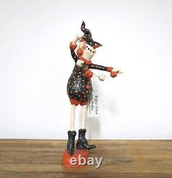 Rare Figurine de Décoration Halloween Folkart Andyfaye en Papier Mâché Vintage