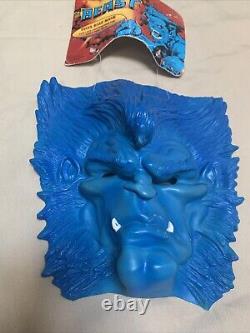Rare Htf 1995 Marvel Disguise X-men Beast Halloween Masque Cosplay Blue Vintage