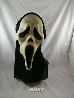 Rare Monde Amusant Visages Peureux Scream Ghostface Mask Glows Dans Le Noir Vtg 90's