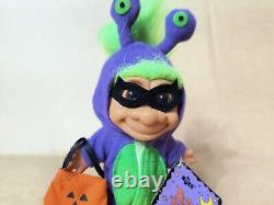 Rare Nouveau Vintage Russ Halloween Purple Alien Troll 5 Purple People Eater Avec Étiquettes