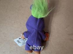 Rare Nouveau Vintage Russ Halloween Purple Alien Troll 5 Purple People Eater Avec Étiquettes