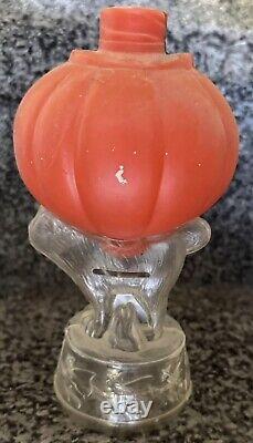 Rare Rosen Vintage Halloween Banque en Plastique Moldé par Soufflage