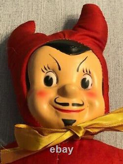 Rare Vintage 1950s Halloween Devil Doll Seldom Vu Article Du Passé L@@@@k