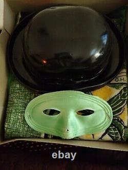 Rare Vintage 1966 Masque & Costume Green Hornet & Kato Avec Chapeau