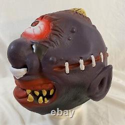 Rare Vintage 80's Madballs Horn Head Masque D'halloween En Caoutchouc! Tcfc / Amtoy Horror