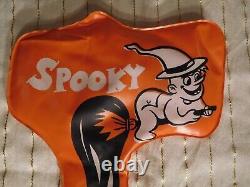 Rare Vintage Alvimar Fabriqué aux États-Unis Spooky Gonflable Orange Halloween Hache