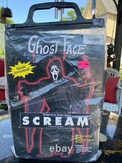 Rare Vintage Fun World Scream Stalker Fantôme Masque Masque Halloween Nos 1997