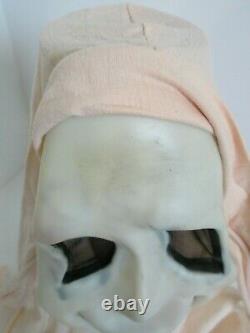 Rare Vintage Fun World Tan/white Cotton Shroud Ghostface Scream Masque D’halloween