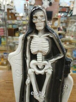 Rare Vintage Grim Reaper Halloween Blow Mold Squelette De Table General Foam