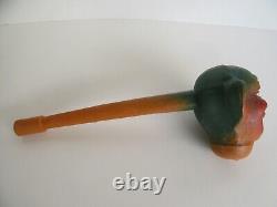 Rare Vintage Halloween German Paper Mache Horn Noisemaker, Goblin / Vampire
<br/>

 	  <br/>	
Translation: Rare Vintage Halloween Allemand Papier Mache Corne Noisemaker, Goblin / Vampire